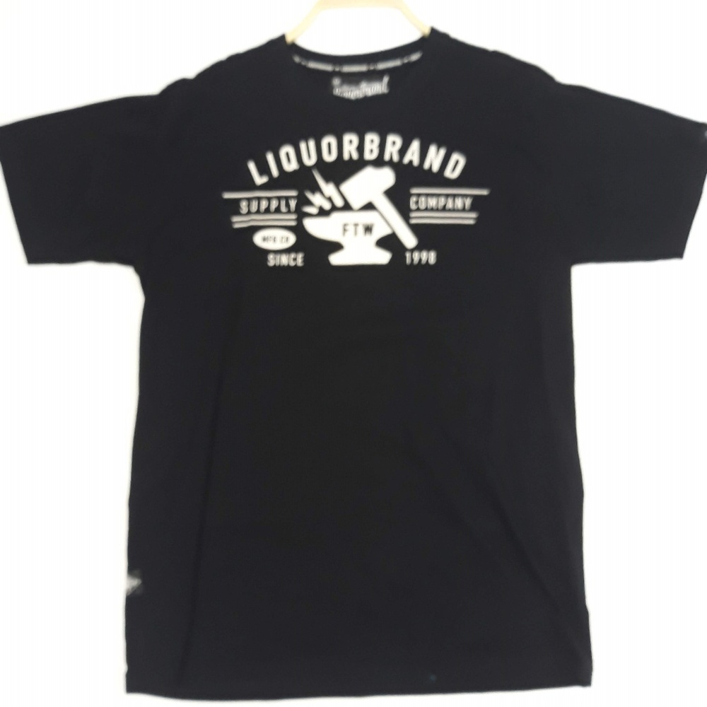 Liquor Brand Anvil graphic black tshirt size M
